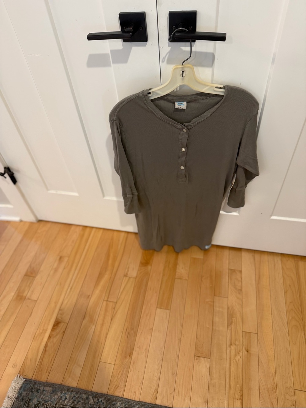 Toms Olive Green Henley Long Sleeve Tee